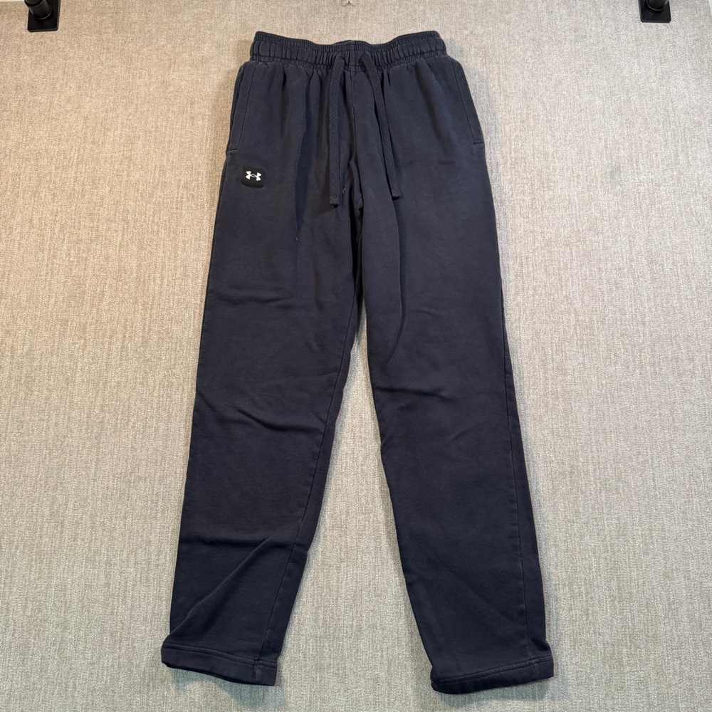 Under Armour Mens Rival Fleece Joggers Navy Blue Sweatpants Medium